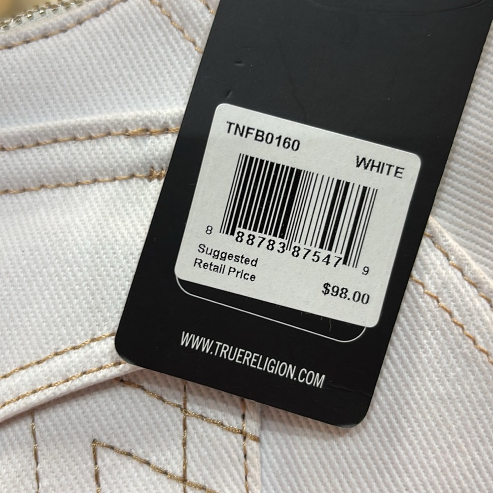 NWT True Religion Cream Hobo Bag with Geometric Stitching - Picture 9 of 9